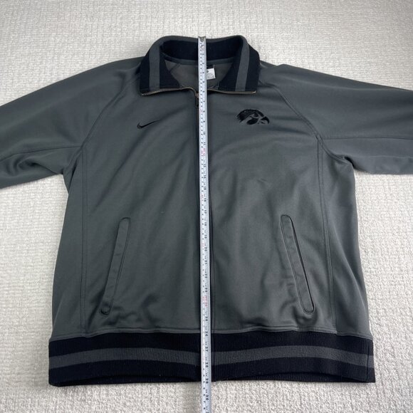 Iowa Hawkeyes x Nike Mens XL Grey & Black Football Full Zip Fleece Jacket (Read) - Picture 13 of 16